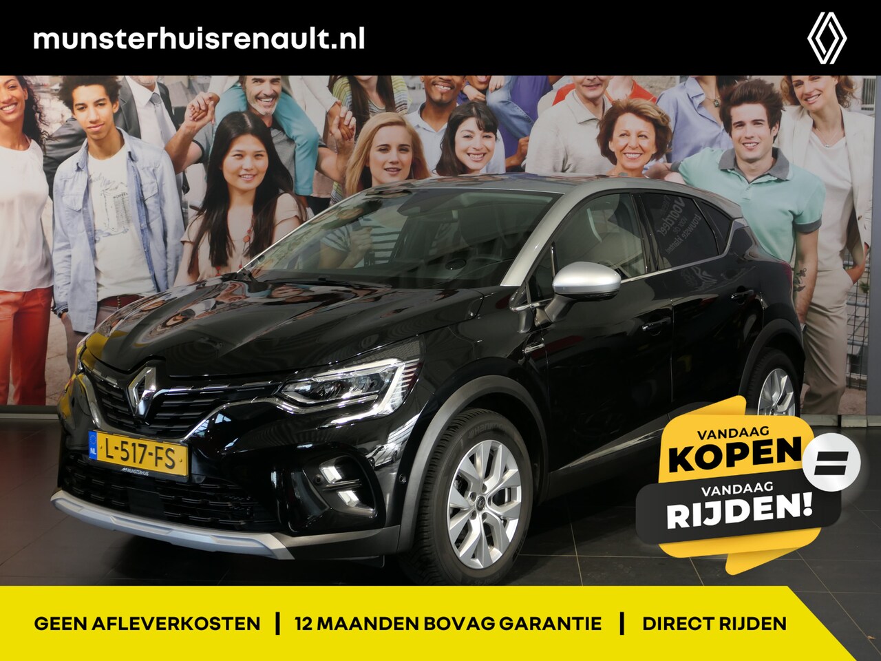 Renault Captur - 1.0 TCe 90 Intens - Dealer onderhouden - Rondom camera - Dodehoek - - AutoWereld.nl