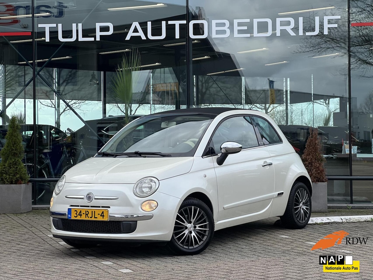 Fiat 500 C - 1.2 Lounge Cabrio Airco Audio Mooie staat NAP - AutoWereld.nl