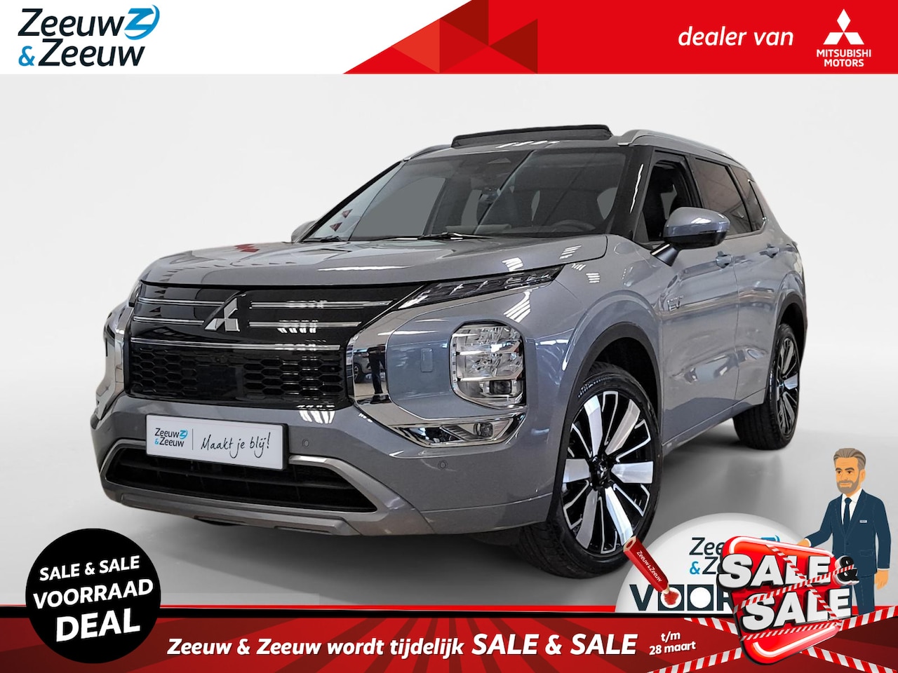 Mitsubishi Outlander - 2.4 PHEV Instyle | €7500 Voorraadkorting | Schuif-/Kanteldak | Stuur/Stoelverwarming | Ele - AutoWereld.nl