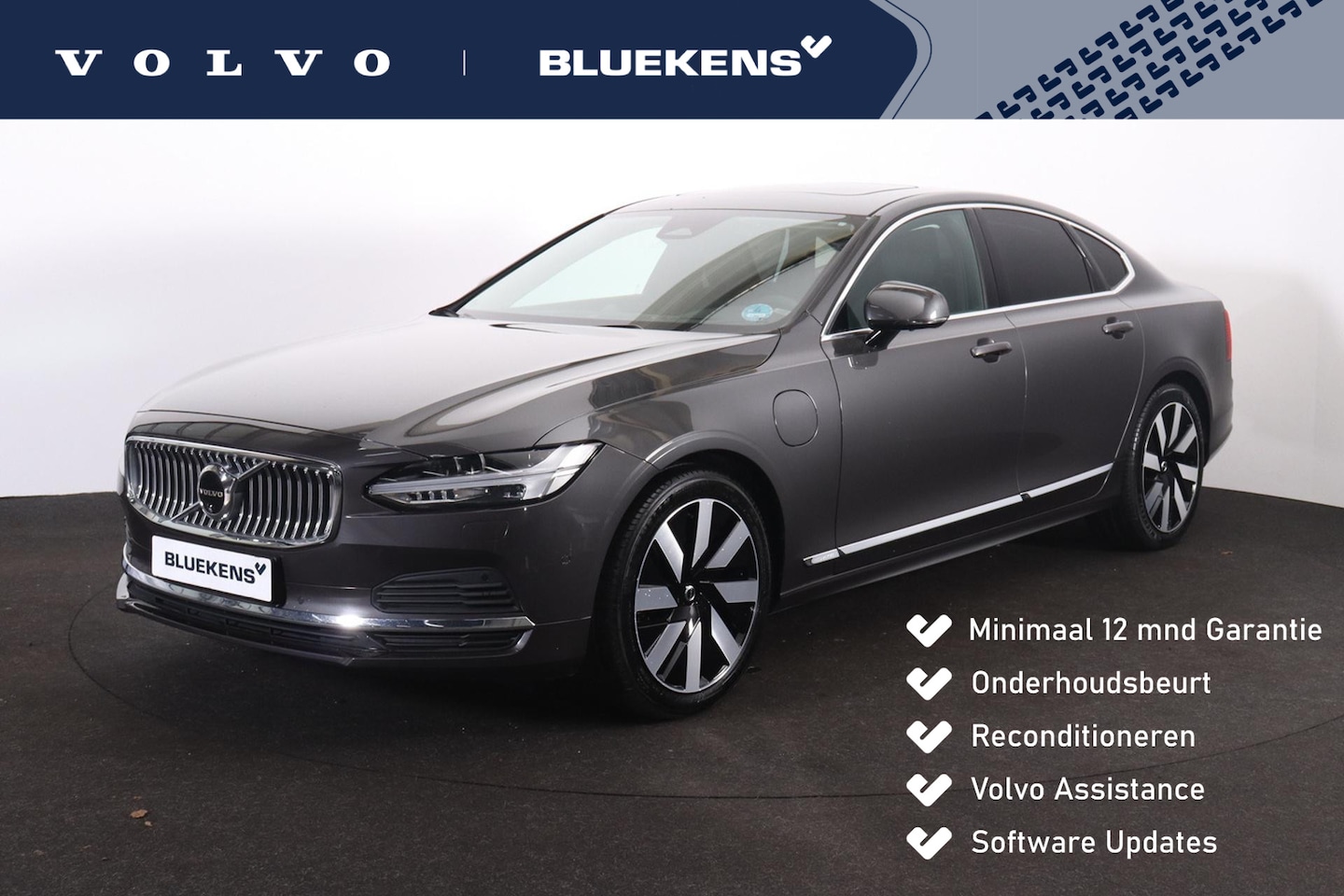 Volvo S90 - T8 AWD Ultra Bright - Schuif/kanteldak - IntelliSafe Assist & Surround - 360º Camera - Bow - AutoWereld.nl