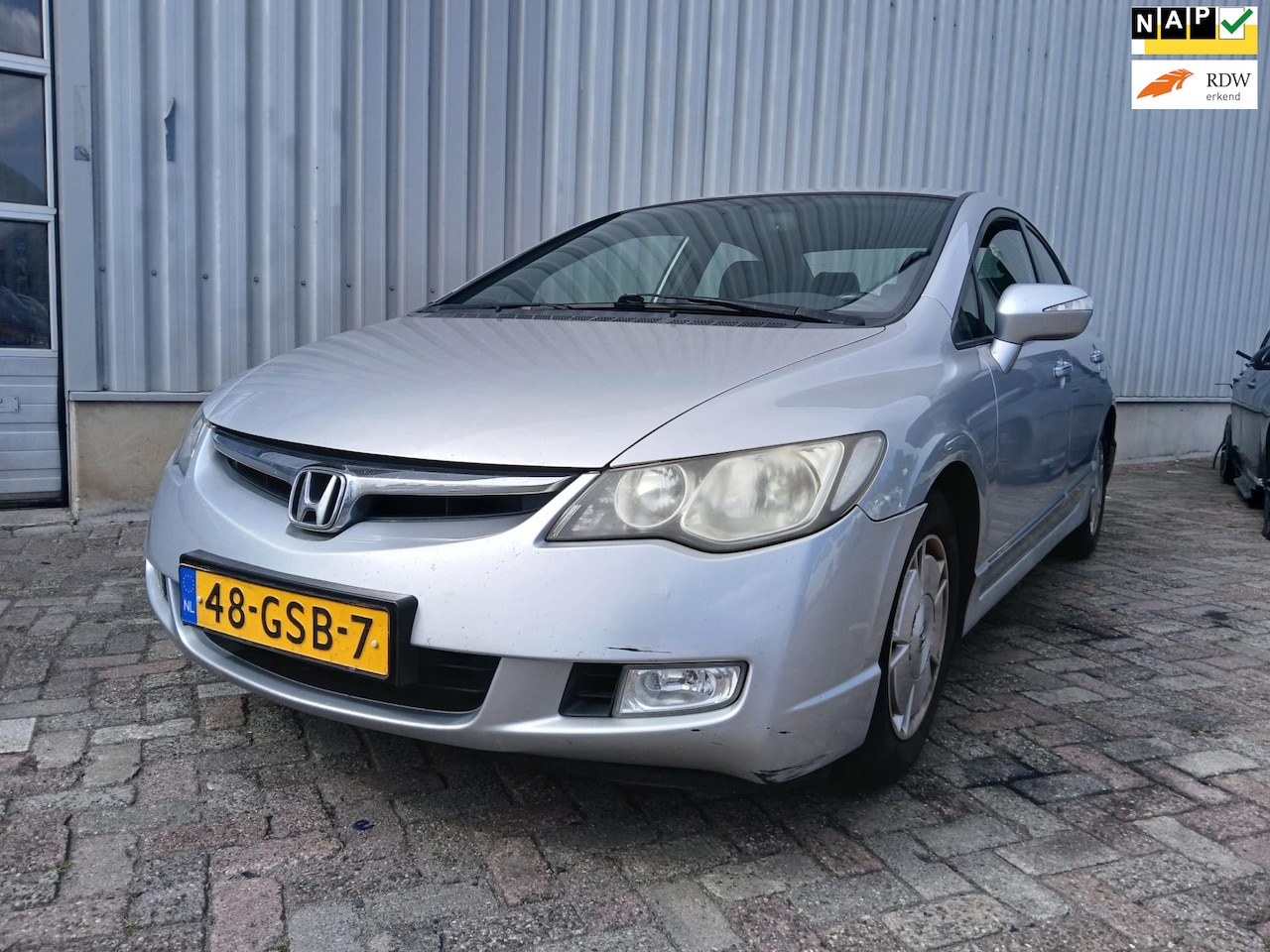Honda Civic - 1.3 Hybrid - Airco - Leer - Motormanagement Brandt - Schade - AutoWereld.nl