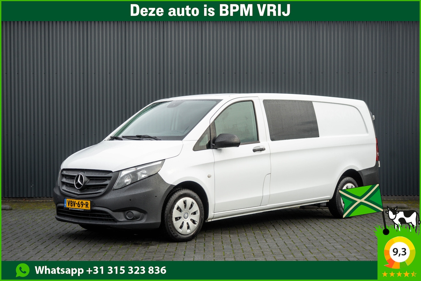 Mercedes-Benz Vito - 111 CDI XL L3H1 | 5-Persoons | DC | Camera | Cruise | Airco | Trekhaak - AutoWereld.nl