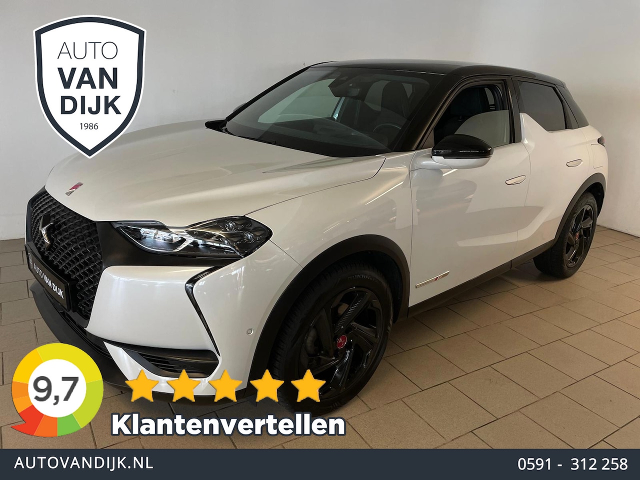 DS 3 Crossback - 1.2 PureTech Performance Line AIRCO NAVI CRUISE ELEK RAMEN CENT VERG ZWARTE VELGEN PRIVACY - AutoWereld.nl