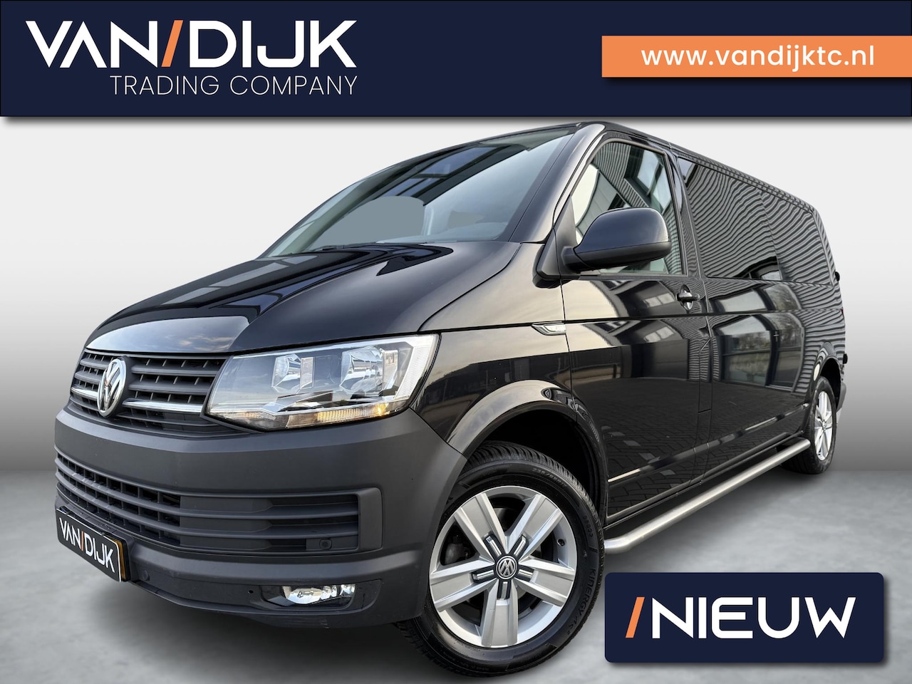Volkswagen Transporter - 2.0 TDI L2H1 DC Comfortline 150PK ✓5 persoons ✓Euro 6 ✓Airco ✓Cruise ✓Bluetooth Telefoon & - AutoWereld.nl