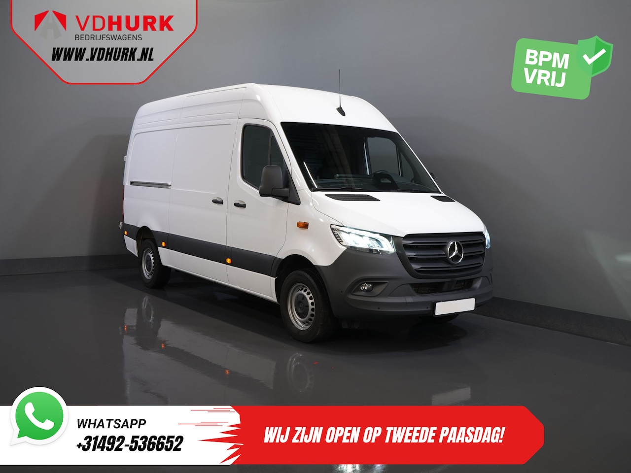 Mercedes-Benz Sprinter - 317 CDI Aut. L2H2 3.5t Trekhaak/ LED/ Gev.Stoel/ 270 Gr.Deuren/ Stoelverw./ Navi/ Camera/ - AutoWereld.nl