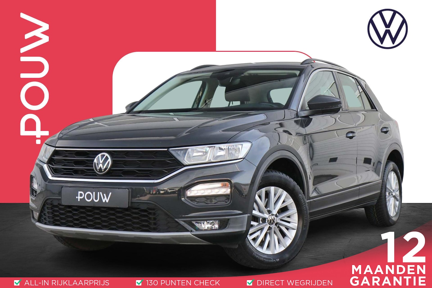 Volkswagen T-Roc - 1.0 TSI 110pk Style | Airco | Parkeersensoren | Cruise Control - AutoWereld.nl