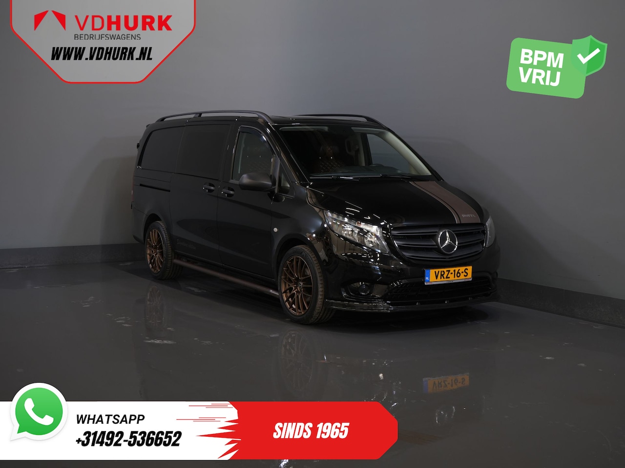 Mercedes-Benz Vito - 114 CDI Aut. DC Dubbel Cabine Buffl Leder/ 2x Schuifdeur/ Carplay/ Navi/ Spoiler/ Frontlip - AutoWereld.nl
