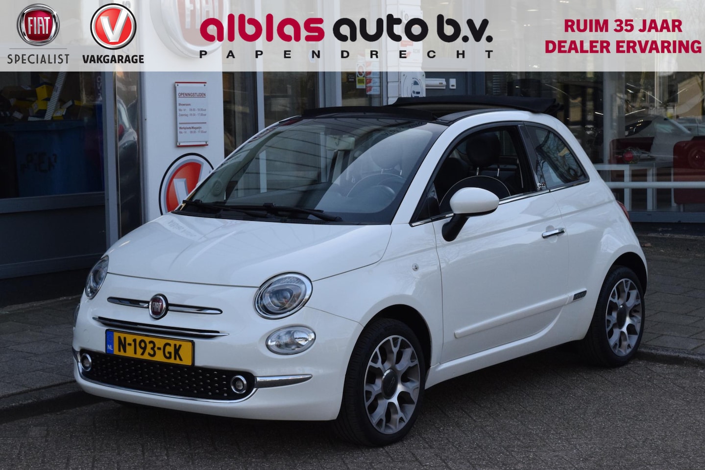Fiat 500 C - 1.2 Lounge|Nav|Carplay|Cruise|16"|PDC| - AutoWereld.nl
