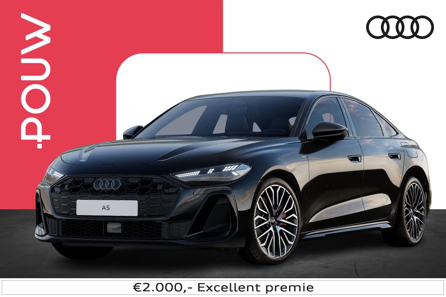 Audi A5 Limousine - 2.0 e-hybrid 299pk quattro S Edition | Zwart Optiek | 20" Velgen - AutoWereld.nl