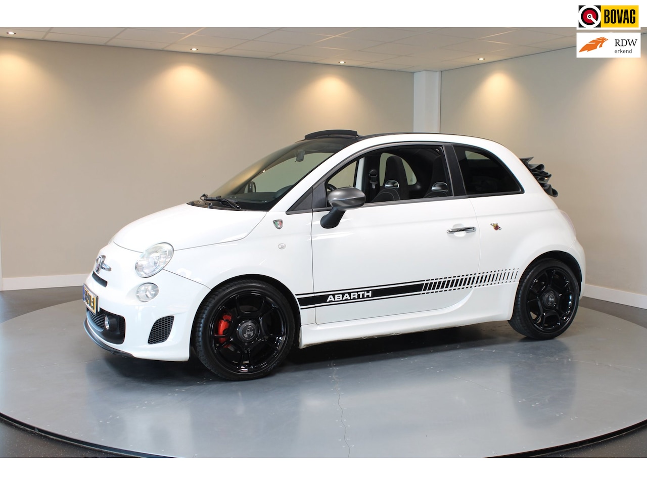 Fiat 500 C - 1.4-16V Abarth *Automaat* 160Pk! Distr.riem VV|Cabrio|Top onderhouden! - AutoWereld.nl