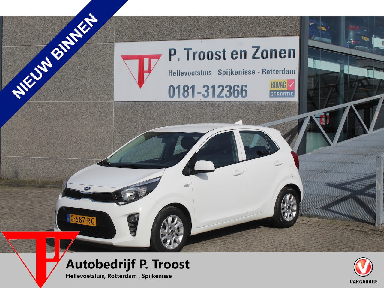 Kia Picanto - 1.2 CVVT DynamicLine Automaat!/Apple carplay/Cruise control/Navigatie/Airco - AutoWereld.nl
