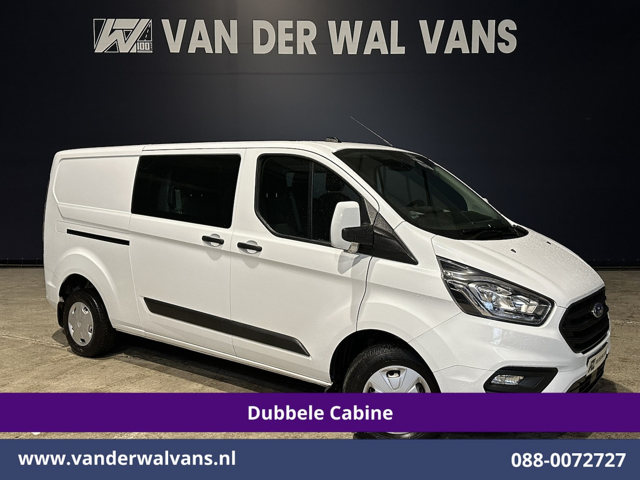 Ford Transit Custom - 2.0 TDCI 131pk L2H1 Dubbele Cabine Euro6 Airco | 6-Zits | LED | Cruisecontrol | Parkeersen - AutoWereld.nl