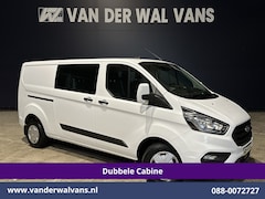 Ford Transit Custom - 2.0 TDCI 131pk L2H1 Dubbele Cabine Euro6 Airco | 6-Zits | LED | Cruisecontrol | Parkeersen