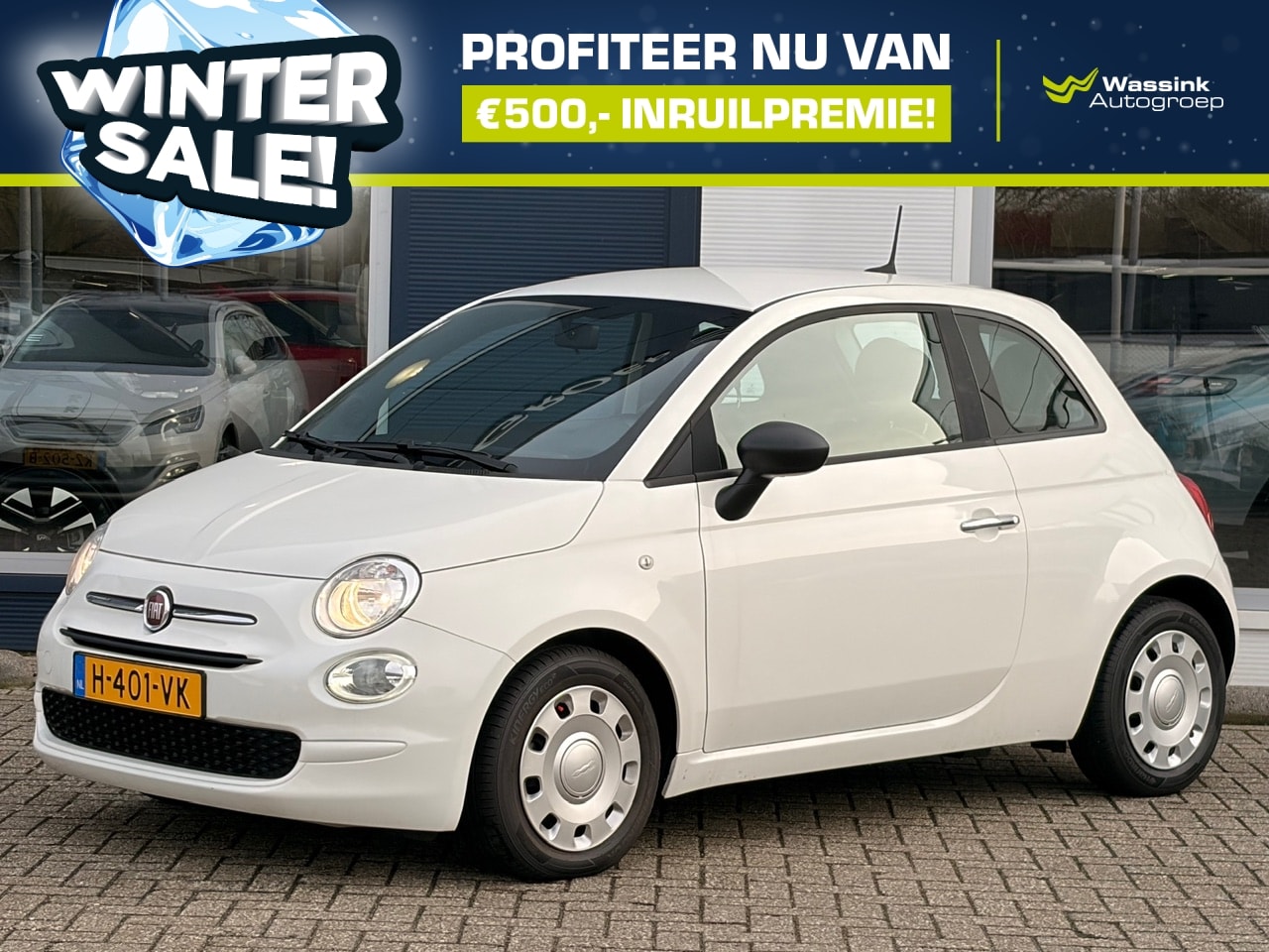 Fiat 500 - | WINTERSALE | 70pk Hybrid Pop | Airco | Cruise Control - AutoWereld.nl