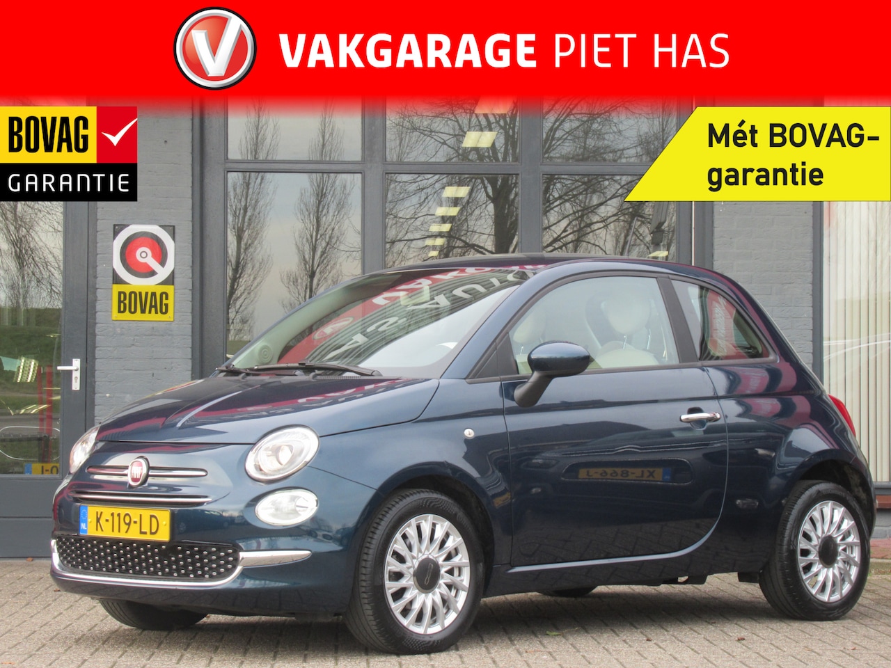Fiat 500 - 1.0 Hybrid Lounge | Airco | Android Auto | Parkeersensoren | Incl. BOVAG Garantie | Blueto - AutoWereld.nl
