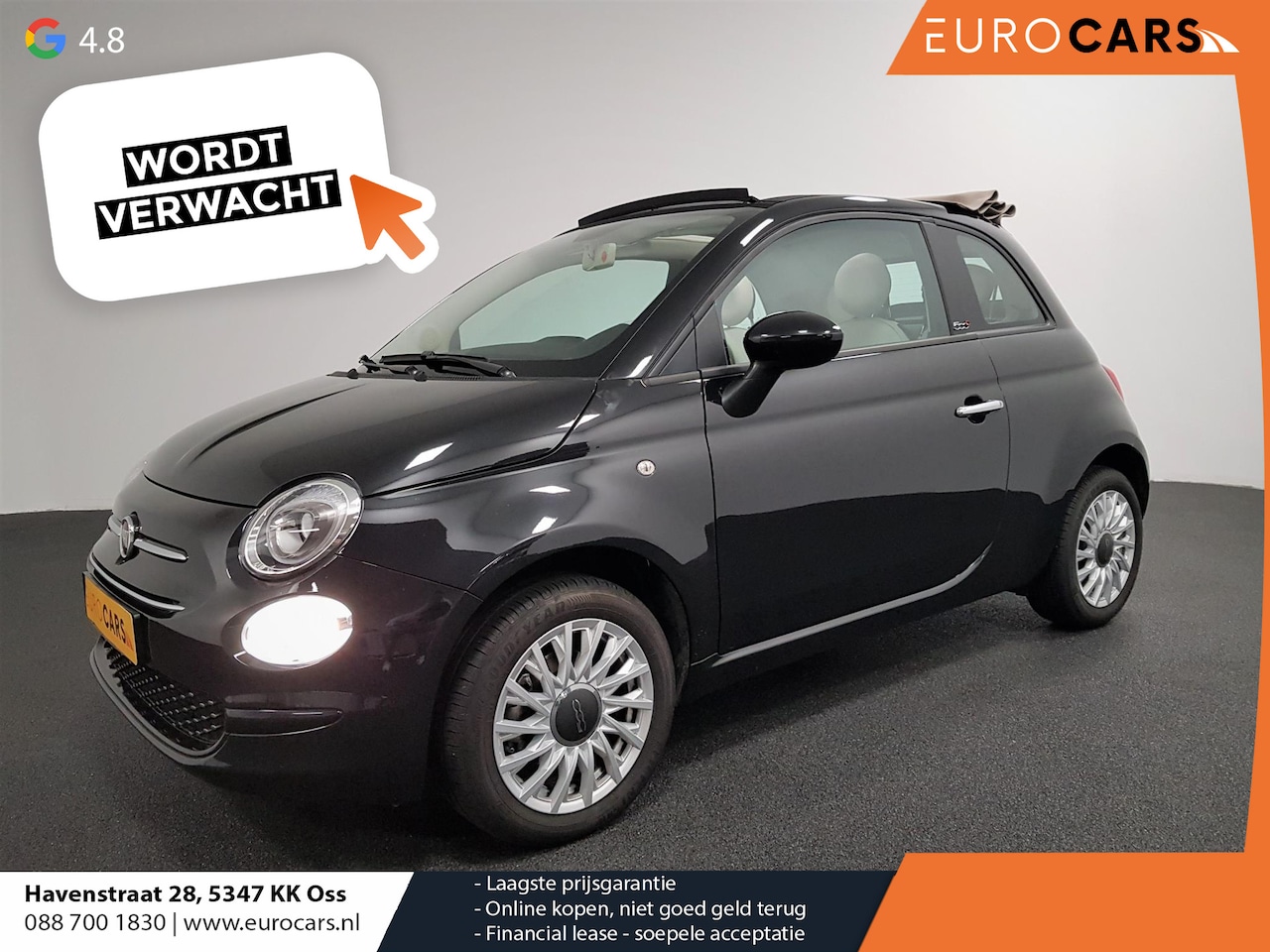 Fiat 500 C - 1.0 Hybrid Lounge + | Navigatie | Climate Control | Cruise Control | DAB | Parkeer Sensore - AutoWereld.nl