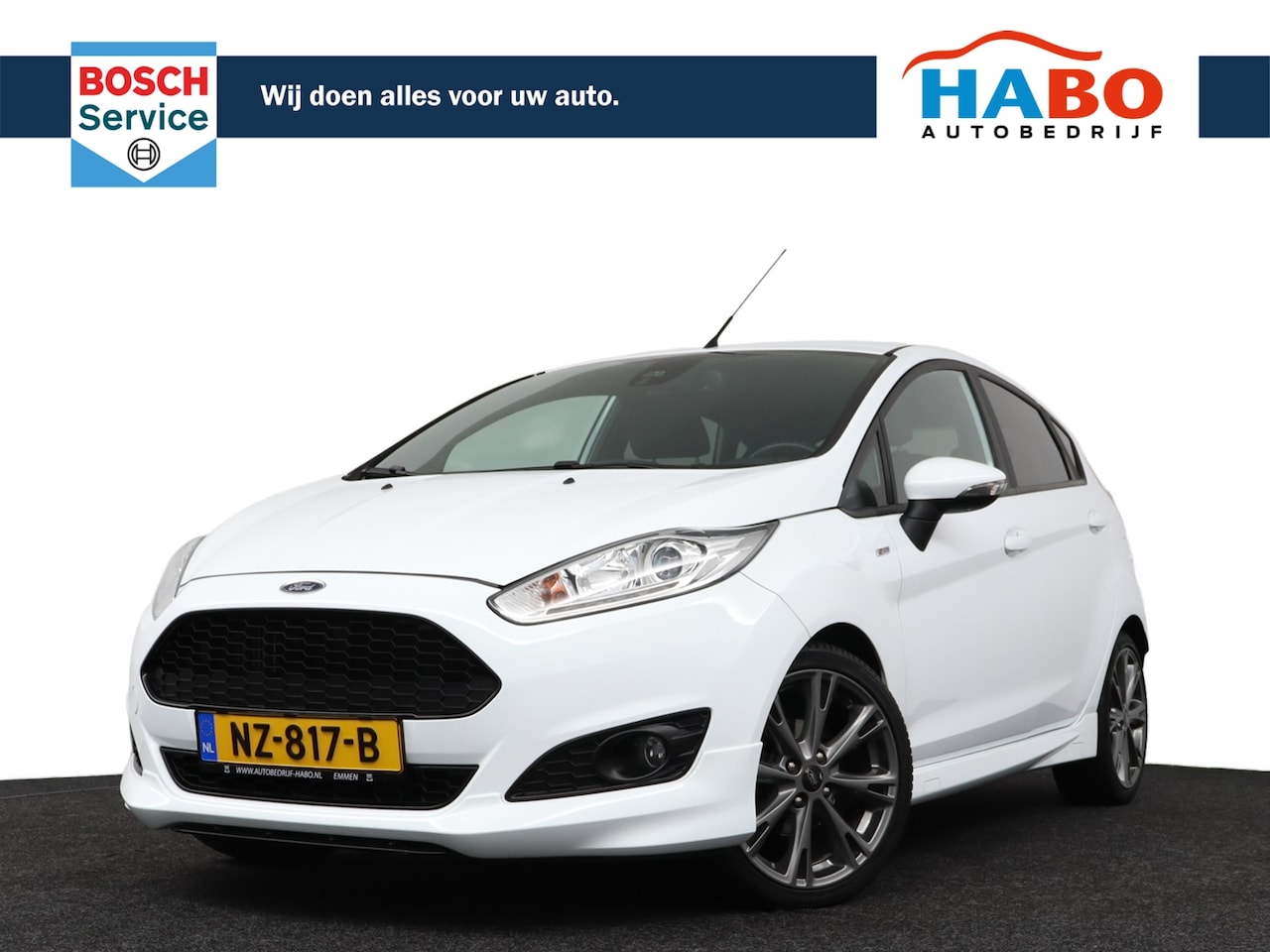 Ford Fiesta - 1.0 ECOBOOST ST-LINE 5DRS 100PK ECC/CRUISE/NAV/PARK.SENS/LMV/68.000KM!! - AutoWereld.nl