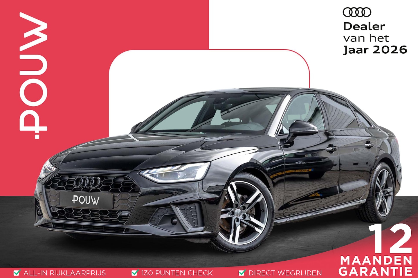 Audi A4 Limousine - 40 TFSI 190pk Launch Edition Sport | Apple Carplay/Android Auto | Privacy Glas | Hold Assi - AutoWereld.nl