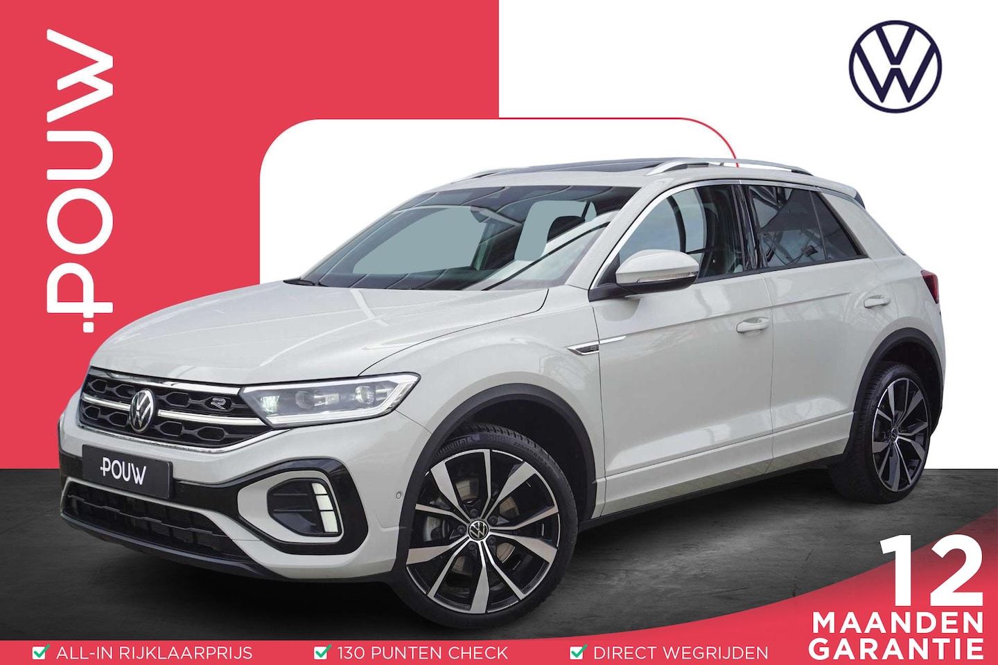 Volkswagen T-Roc - 1.5 TSI 150pk DSG R-Line | Panoramadak | Trekhaak | Elektrische Achterklep - AutoWereld.nl