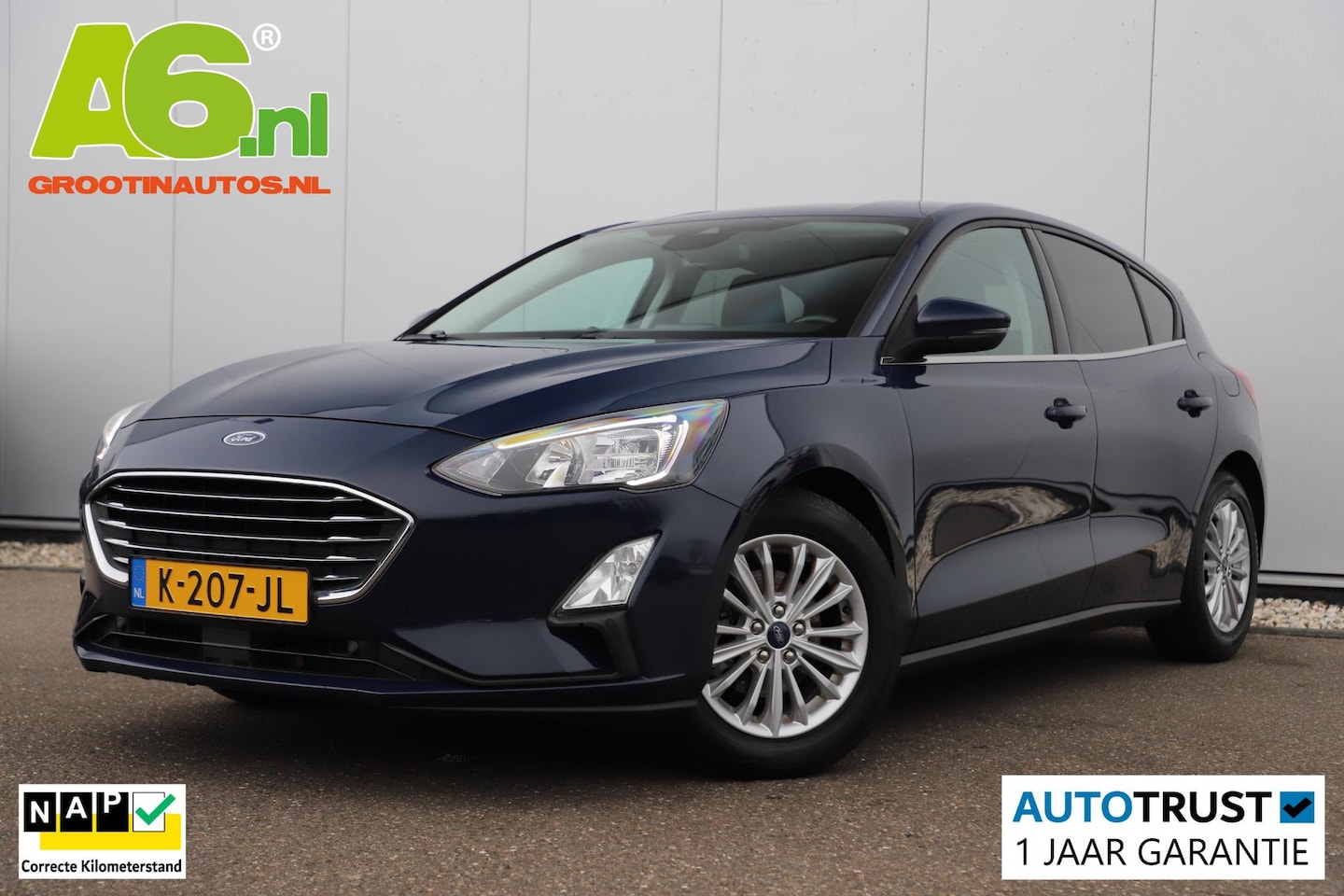 Ford Focus - 1.0 EcoBoost Hybrid Titanium X Business Navigatie Achteruitrijcamera Carplay 16 inch LMV - AutoWereld.nl