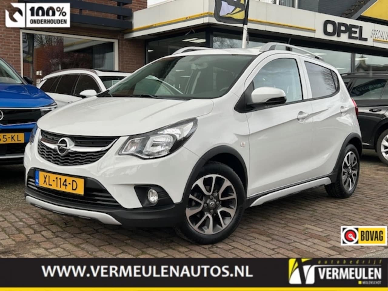 Opel Karl - 1.0 75PK ROCKS Online Edition + 15"/ Airco/ Cruise/ Navi/ CarPlay/ NL auto - AutoWereld.nl
