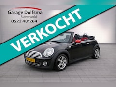 MINI Cabrio - 1.6 Cooper-1/2 leer- JET BLACK-Stoelverwarming