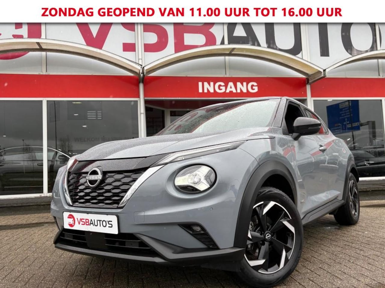 Nissan Juke - 1.6 HYBRID 143PK AUT. NARDO-GREY NAVI CARPLAY CAMERA AIRCO LMV PDC - AutoWereld.nl