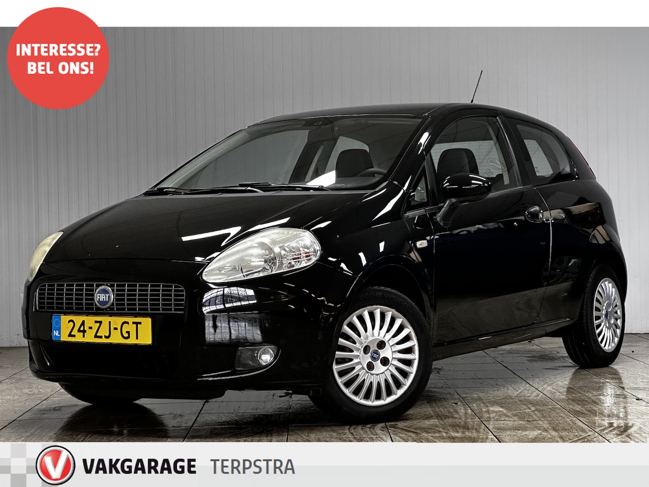 Fiat Grande Punto - 1.4 Dynamic/ D-Riem verv: 96.000 KM!/ Airco/ Cruise/ Elek. pakket/ Isofix/ Multi. Stuur/ A - AutoWereld.nl