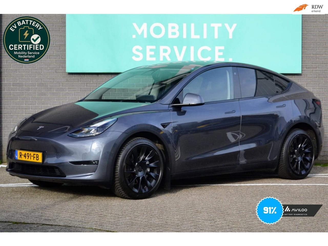 Tesla Model Y - Long Range AWD 75 kWh SOH91% Pano LED Leder AUT - AutoWereld.nl