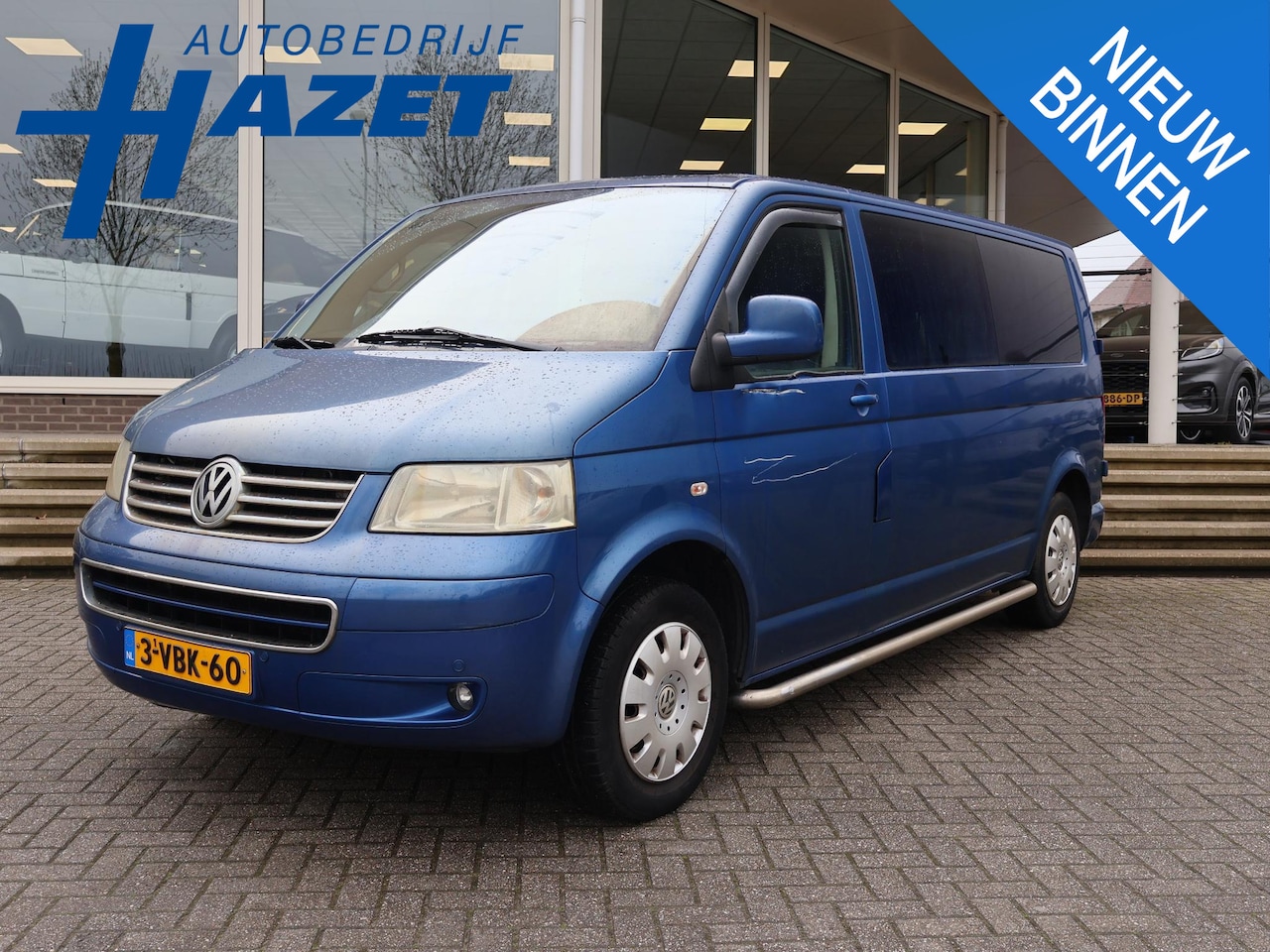 Volkswagen Transporter - 2.5 TDI 340 174 PK 5-CILINDER AUT. 5-PERS DUBBEL CABINE + CRUISE CONTROL | AIRCO | TREKHAA - AutoWereld.nl