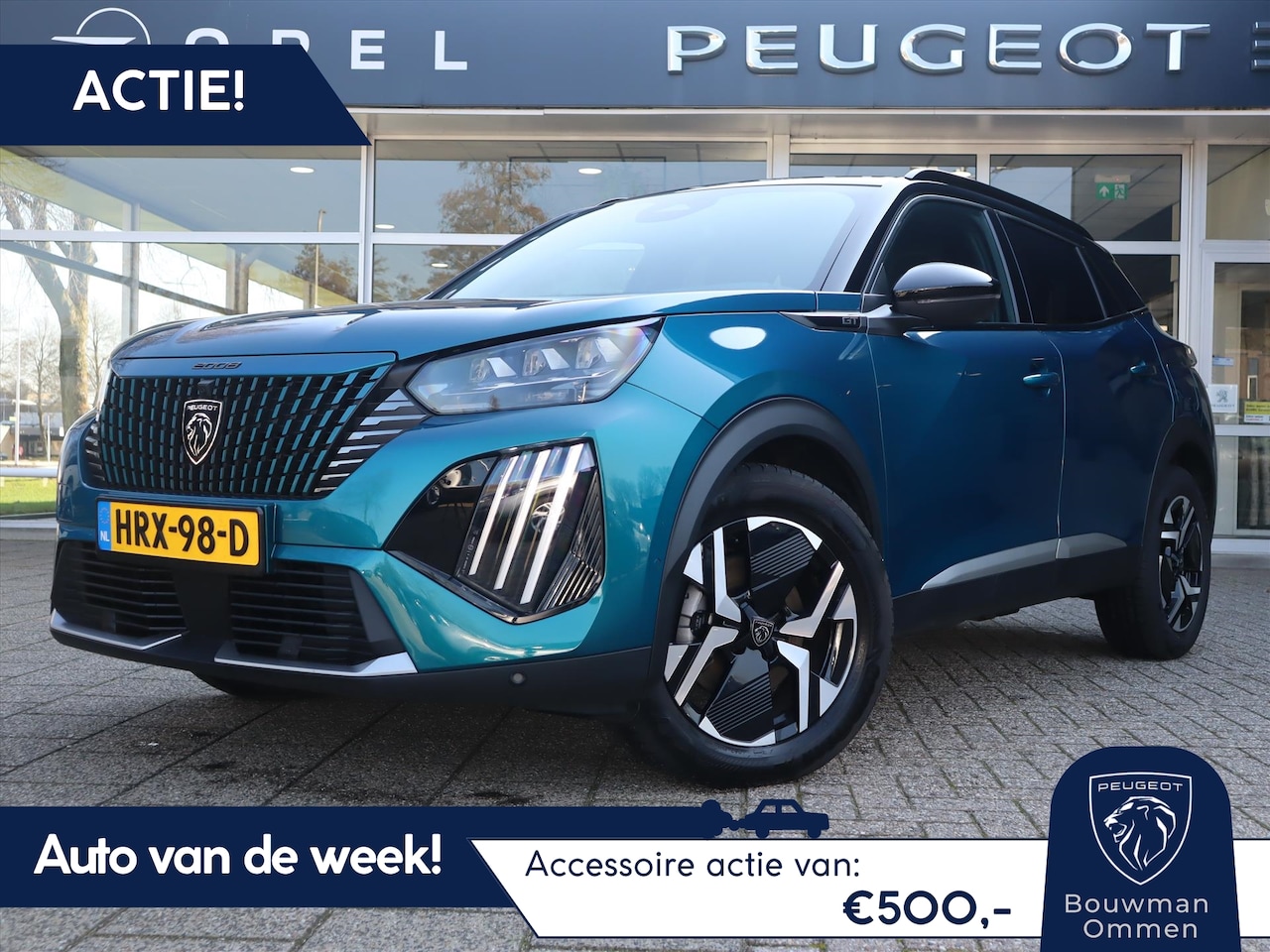 Peugeot 2008 - SUV GT Hybrid 145pk e-DCS6 automaat, Rijklaarprijs, 360° Camera Elektr. verst. bestuurders - AutoWereld.nl