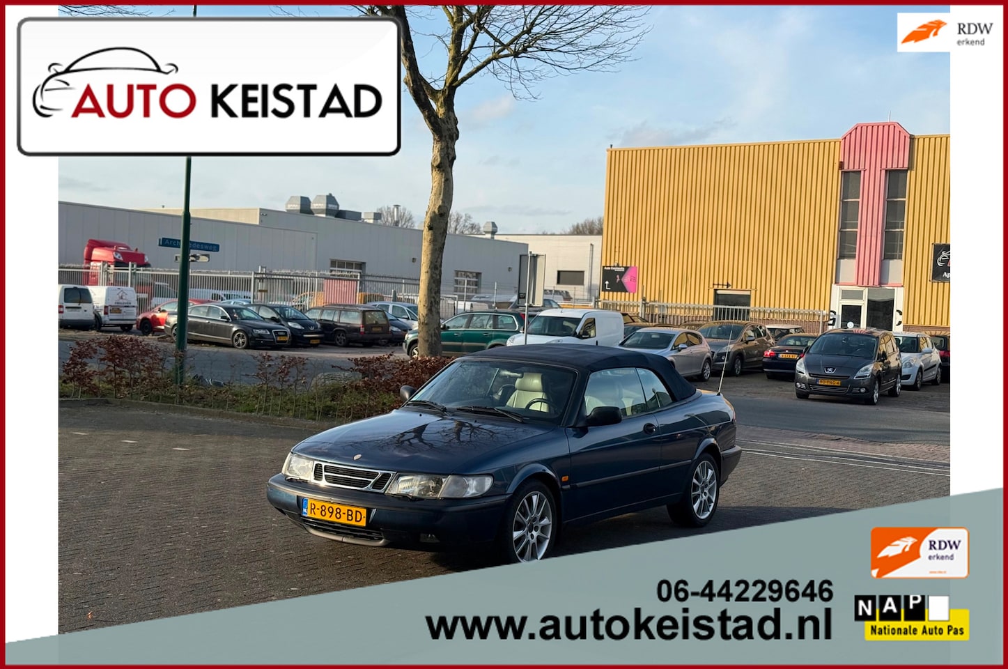 Saab 900 Cabrio - 2.3 SE CABRIOLET LEDER/STOELVERWARMING! NETTE STAAT! - AutoWereld.nl