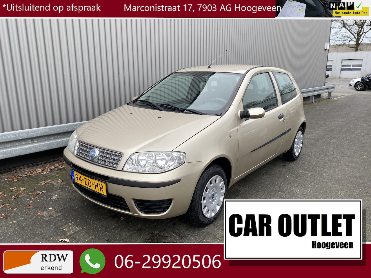 Fiat Punto - 1.2 Classic met Airconditioning en Nieuwe APK – Inruil Mogelijk – - AutoWereld.nl