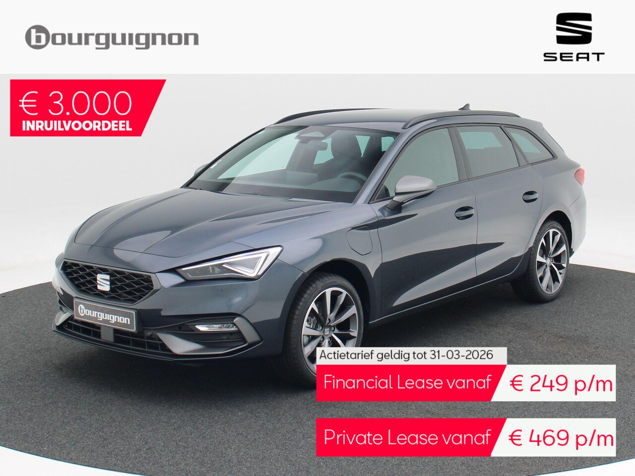 SEAT Leon Sportstourer - FR Business 1.5 TSI eHybrid 204 PK | Stoelverwarming | Trekhaak | Keyless | Achteruitrijca - AutoWereld.nl