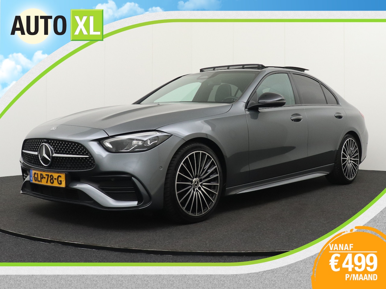 Mercedes-Benz C-klasse - 180 AMG Night-Pakket Pano-dak Leder 19'LMV - AutoWereld.nl