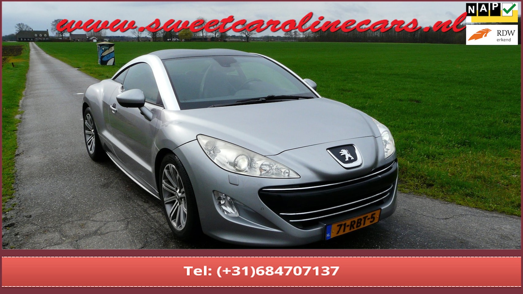 Peugeot RCZ - 1.6 THP 1.6 THP ,Leder,Clima,PDC,CC,Grootbeeld Navi/Beeldscherm,18"Lmv's! - AutoWereld.nl
