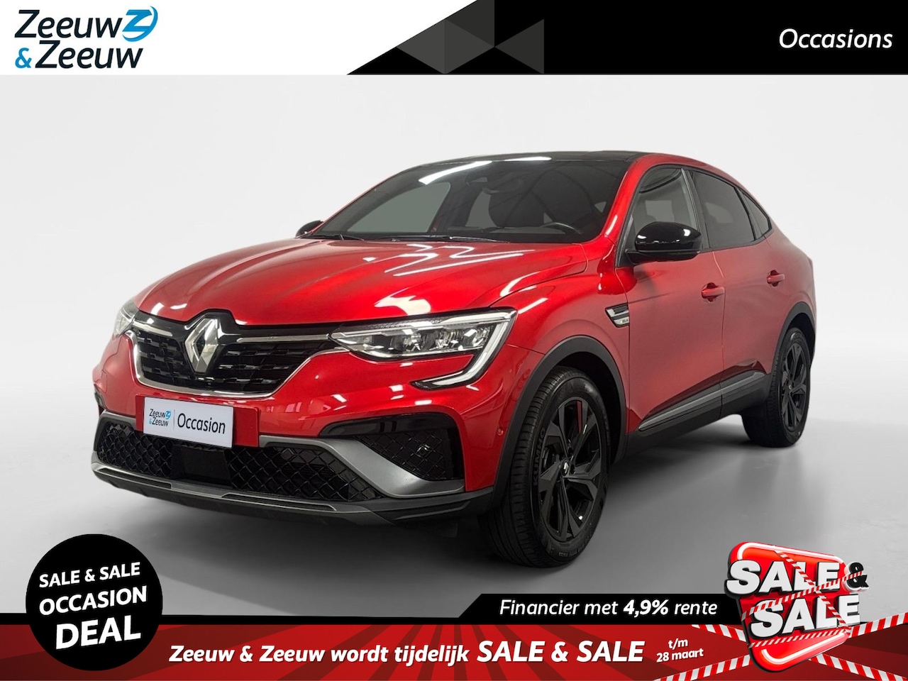 Renault Arkana - 1.6 E-Tech Hybrid 145 R.S. Line AUTOMAAT NAVI AIRCO CAMERA CRUISE CONTROLE ELECTRISCHE STO - AutoWereld.nl