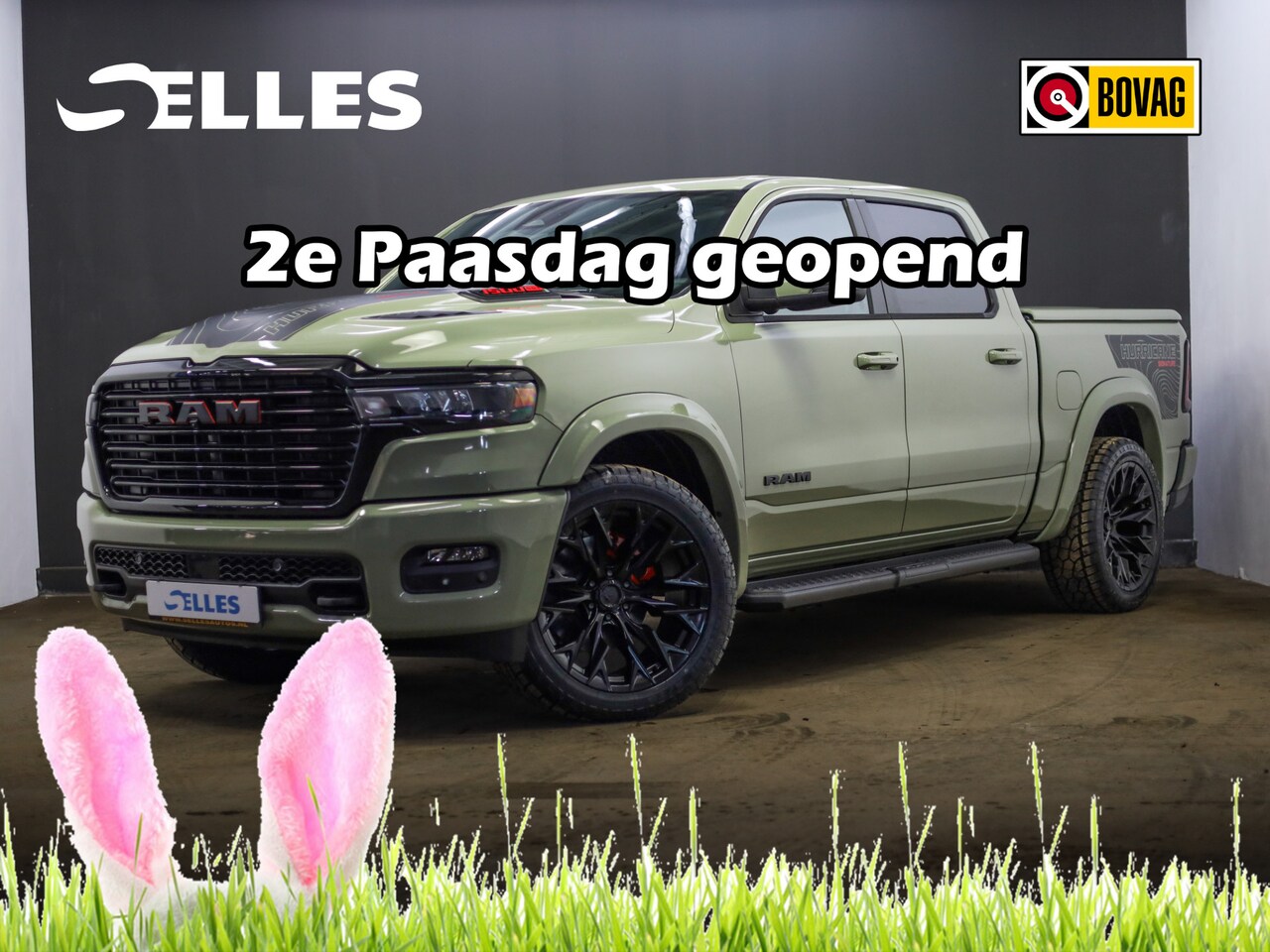 Dodge Ram 1500 - 2025 3.0L HURRICANE LARAMIE Night | BPM VRIJ | NIEUW | LPG | Deksel | Panoramadak - AutoWereld.nl