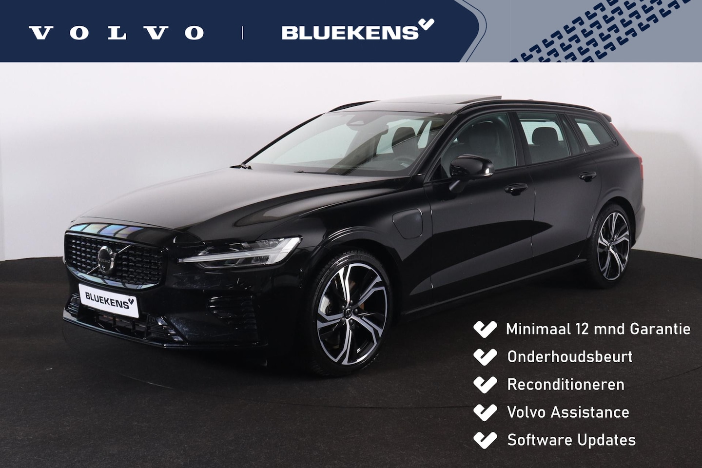 Volvo V60 - T8 Recharge AWD Ultimate Dark - Panorama/schuifdak - IntelliSafe Assist & Surround - 360º - AutoWereld.nl