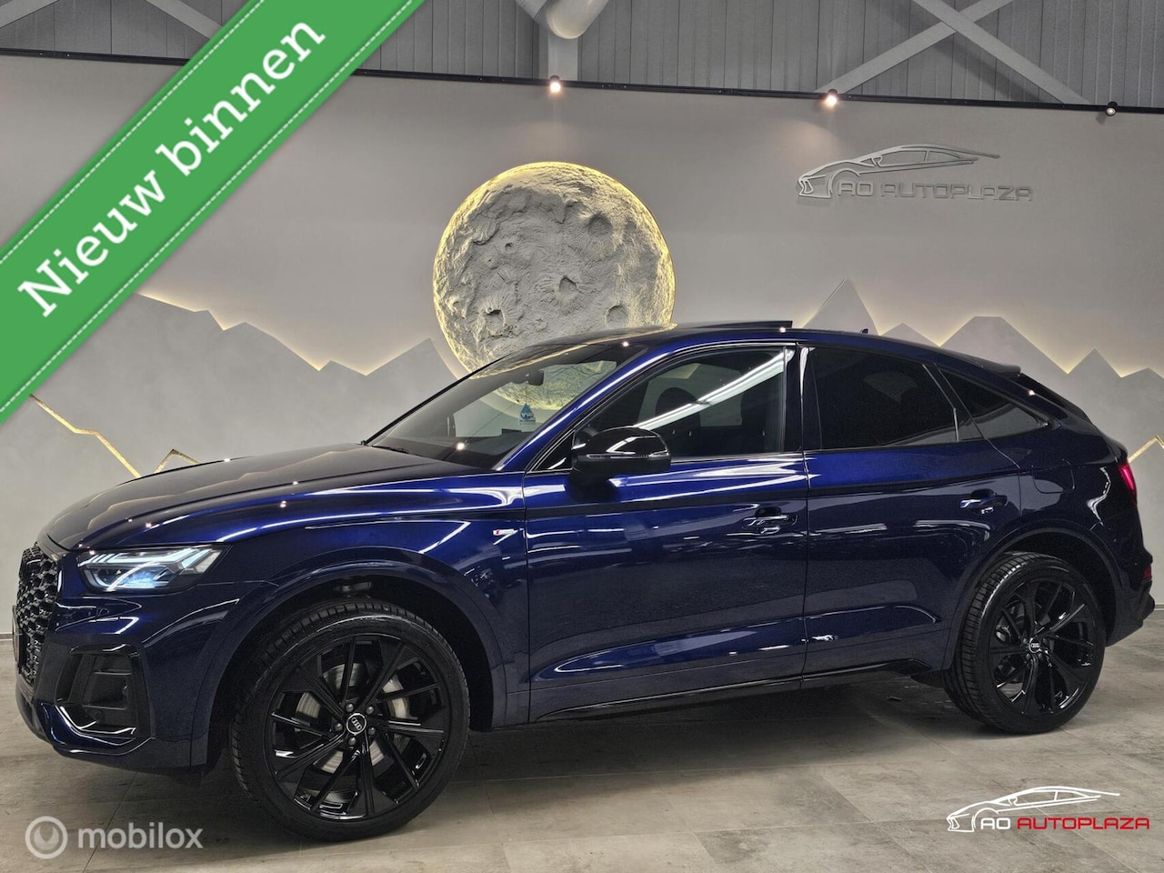 Audi Q5 Sportback - 50 TFSI e S edition Competition Panorama/RS Seats/Navarra blauw - AutoWereld.nl