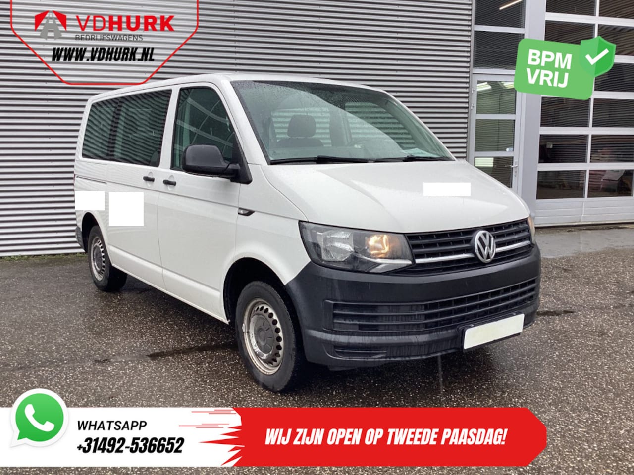 Volkswagen Transporter - 2.0 TDI EURO6 EXPORT €15.057,- Incl. BTW/ BPM VRIJ! Combi/ Kombi/ 9 Pers./ 9 Persoons/ Air - AutoWereld.nl