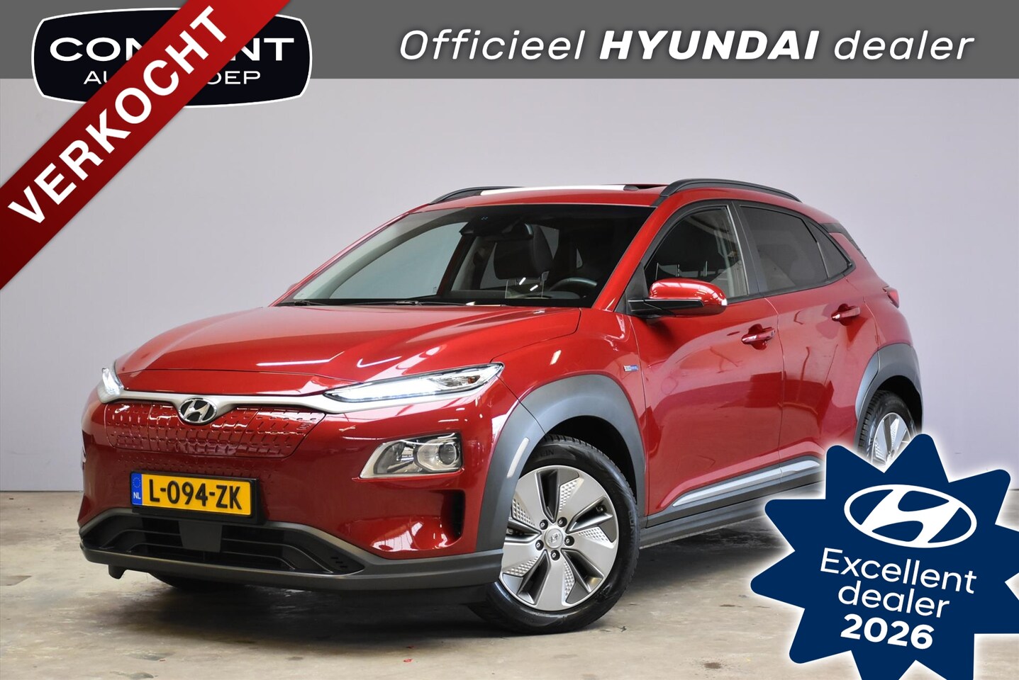 Hyundai Kona - 64kWh Fashion Sky I Schuifdak SOH 100% - AutoWereld.nl