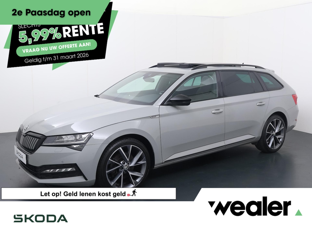 Skoda Superb Combi - 1.4 TSI iV Sportline Business | 218 PK | SoH 94% | Panoramadak | Matrix LED koplampen | 19 - AutoWereld.nl