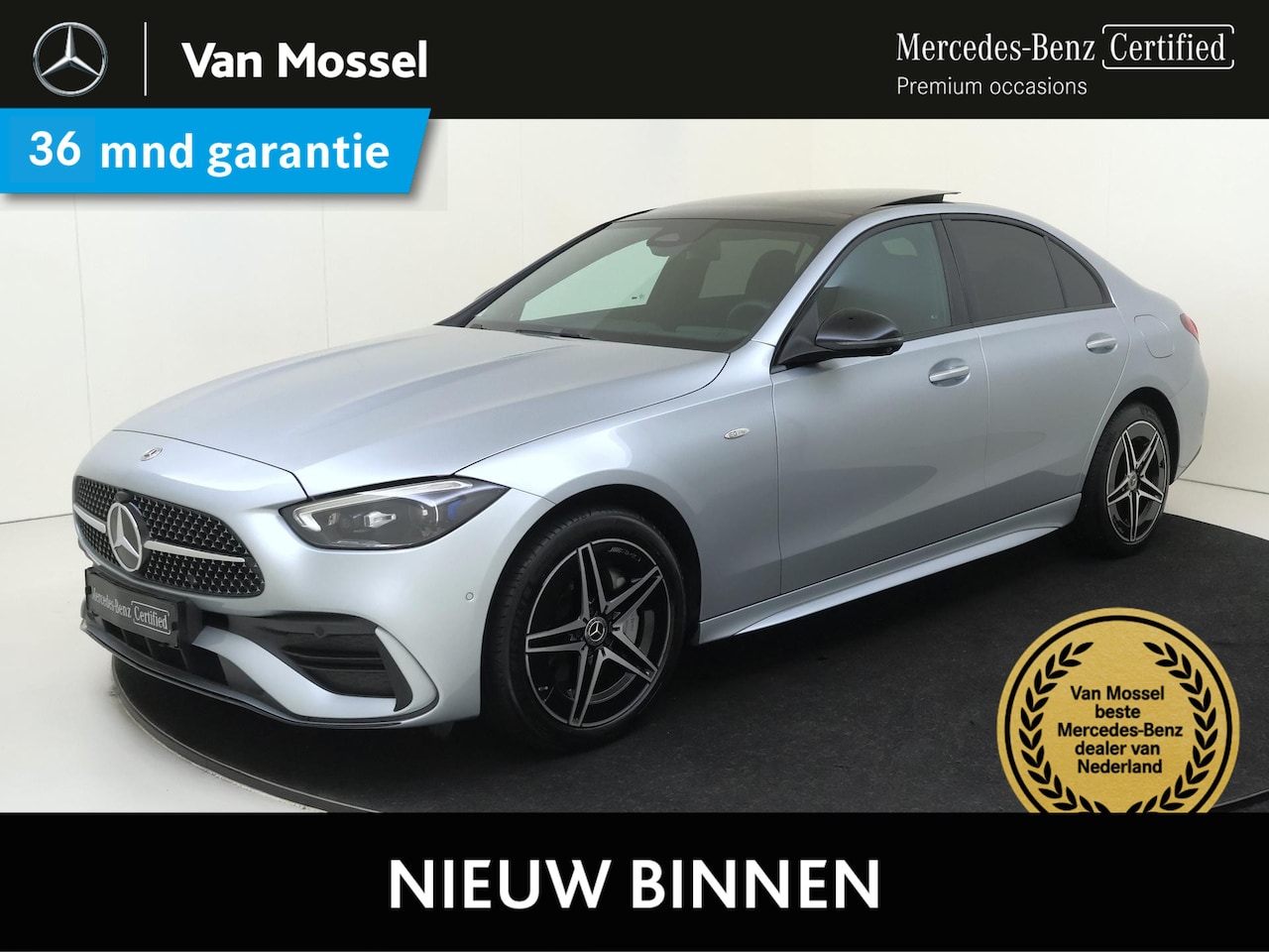 Mercedes-Benz C-klasse - 300 e Business Solution AMG Premium Plus /Panoramadak /Burmester 3D /HUD /Memory /360 Came - AutoWereld.nl