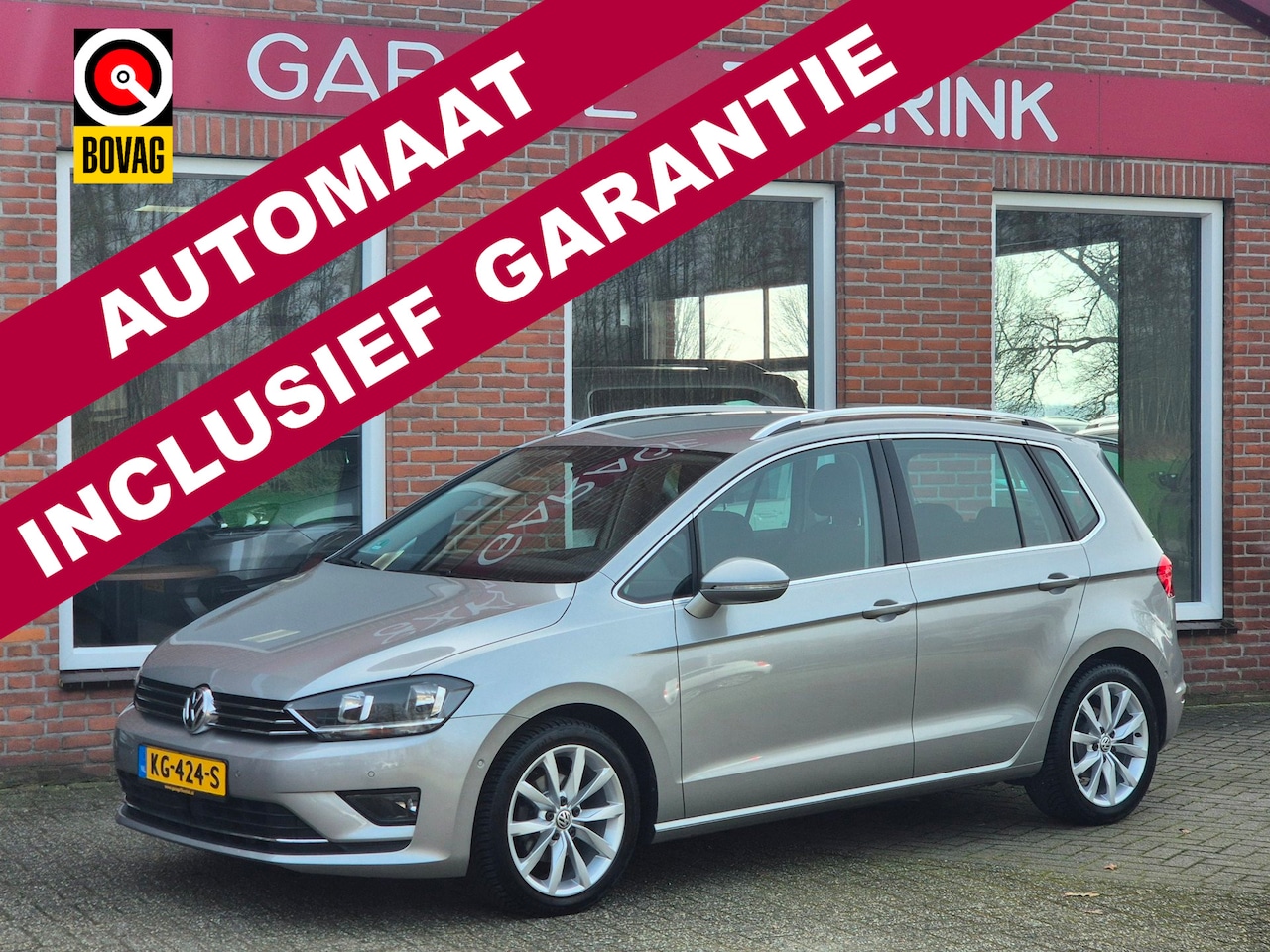 Volkswagen Golf Sportsvan - 1.2 TSI Highline 110PK 5drs AUTOMAAT clima, cruise, navi, carplay, trekhaak, camera - AutoWereld.nl