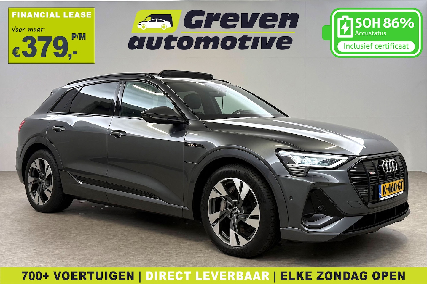Audi e-tron - 55 Quattro S-line 408PK 95 kWh | SOH 86% | Snelladen | Pano | Memory | Sfeer | 360° | Trek - AutoWereld.nl