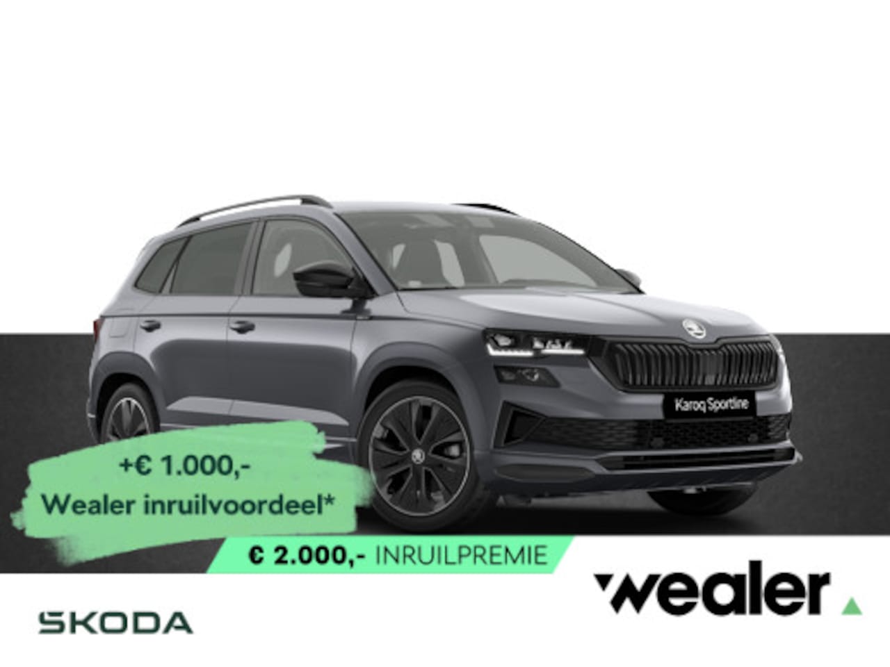 Skoda Karoq - Sportline Ultimate 1.5 TSI 150 PK DSG | Automaat | Trekhaak | Panoramadak | Led Matrix ver - AutoWereld.nl