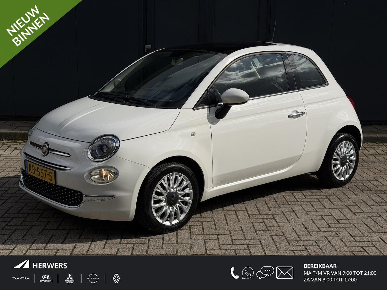 Fiat 500 - 0.9 TwinAir Turbo Lounge / Panoramadak / Airco / Bluetooth / All Season Banden / NAP Logis - AutoWereld.nl