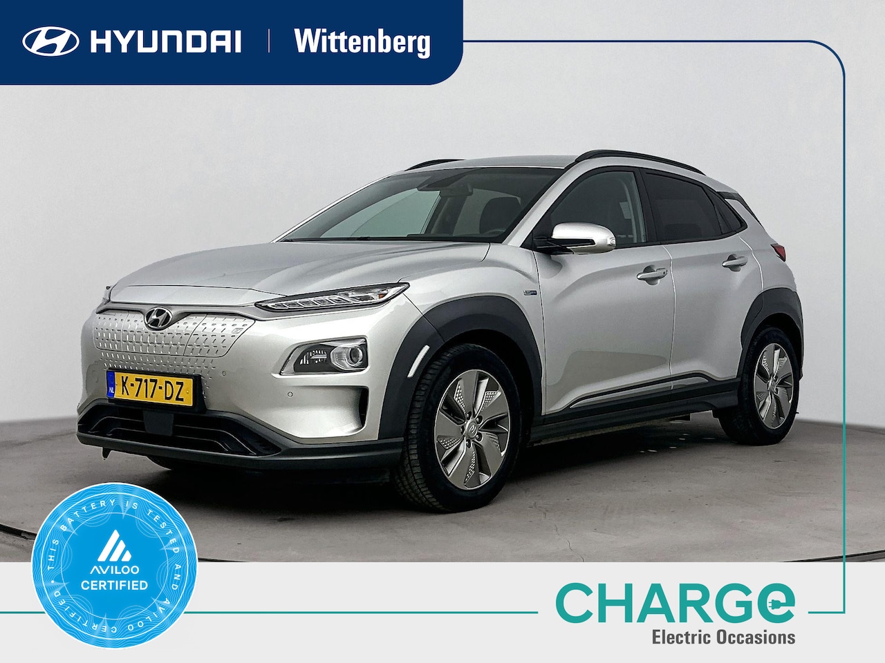 Hyundai Kona Electric - EV Premium 64 kWh | SoH 96,5% | Leer | Stoel + stuurverwarming | Head-up display | Stoelve - AutoWereld.nl