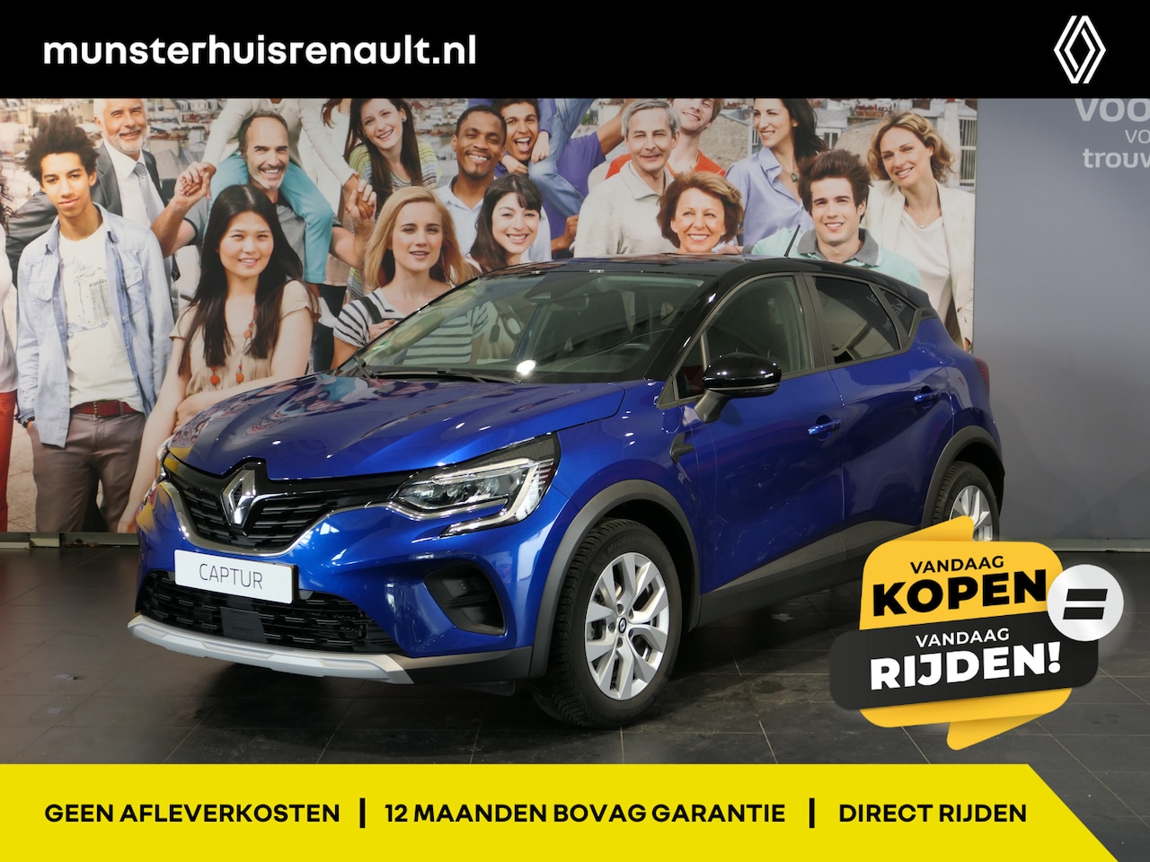 Renault Captur - 1.0 TCe 90 evolution - Occasion Lease vanaf €374 p/m - Clima - Getint glas - 17" LMV - reg - AutoWereld.nl